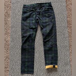 Polo Ralph Lauren Plaid Dungarees Pants. W-31” L-30”